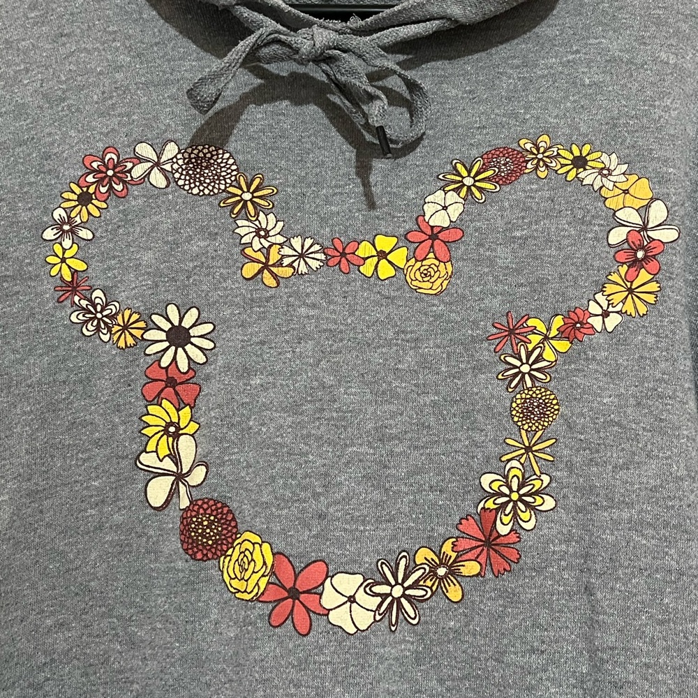 Floral Mickey Design Hoodie, XL, Disney